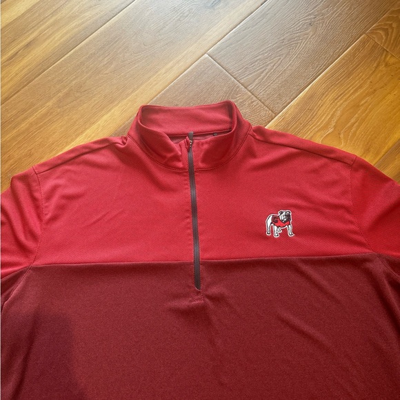Columbia Golf UGA Georgia Bulldogs Quarter Zip Pullover - Size 2XL - Red - Picture 3 of 7